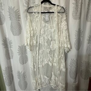American Rag White Lace Kimono/Robe/Cover Up - NWT